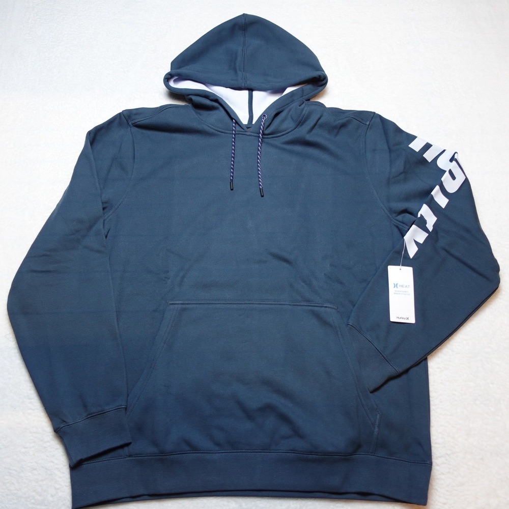 Hurley Acadia Heat Mens Pullover Hoodie XL Navy Blue Performance Sweatshirt NWT